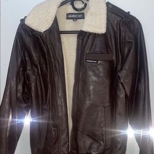 Members Only Brown Leather Jacket